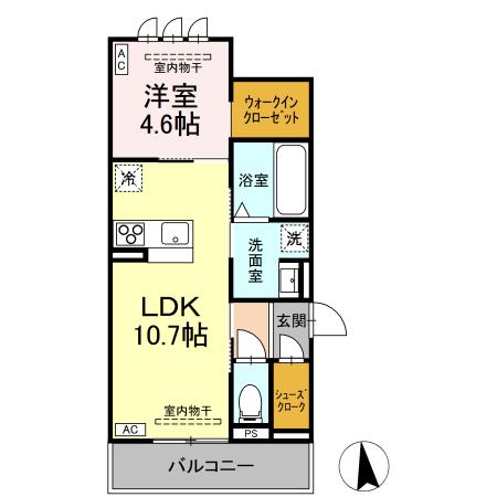 セレスティア福光西 WESTの間取り