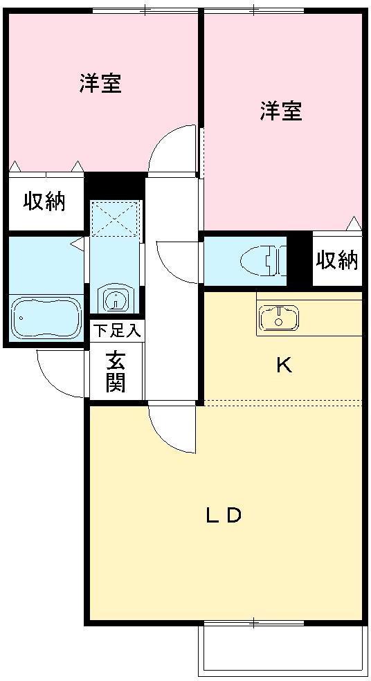 クオリア　Ａ・202号室の間取り