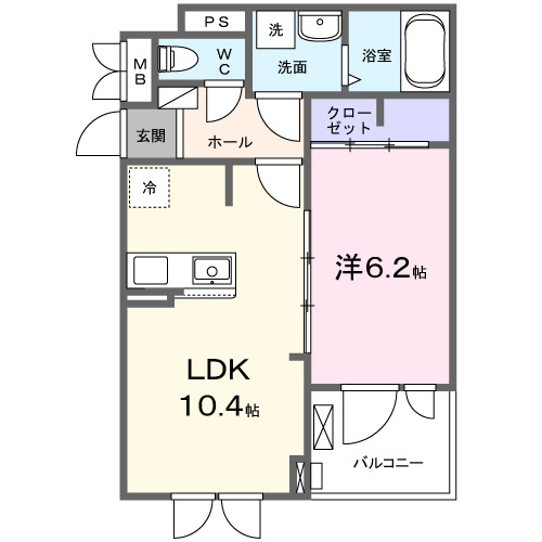 ユニゾン アザレアⅠの間取り