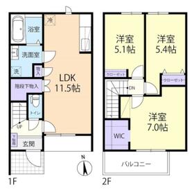 Ｓｋｙ　ＲｅｓｉｄｅｎｃｅＩＩ・103号室の間取り