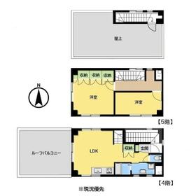 モダンピース住吉・401号室の間取り