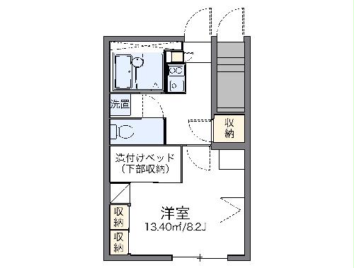 レオパレスマリーゴールド・102号室の間取り