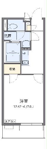 クレイノＳＡＴＳＵＫＩ・203号室の間取り