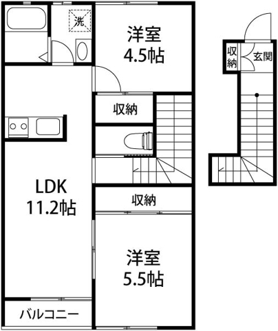 ベルリード東海神の間取り