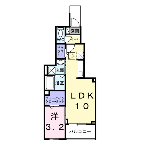 ワンズ　ホーム　ヴィレッジ　Ⅱ・01030号室の間取り