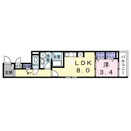 グランモート・02020号室の間取り