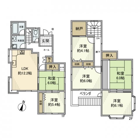 下安松戸建の間取り