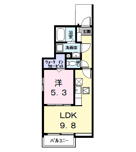 F 1(エフ)の間取り