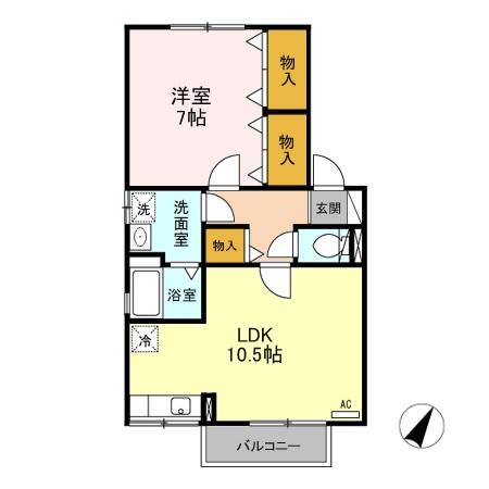 プランドール Bの間取り