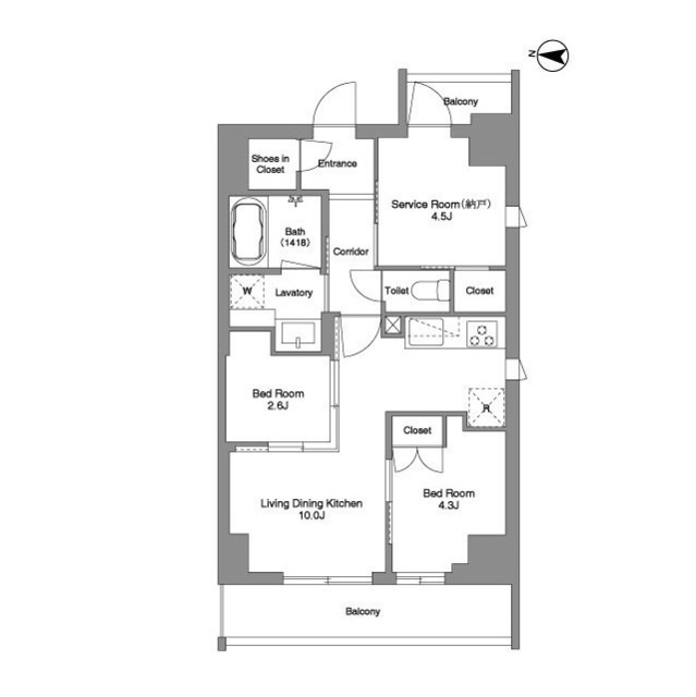BPRレジデンス東日暮里の間取り