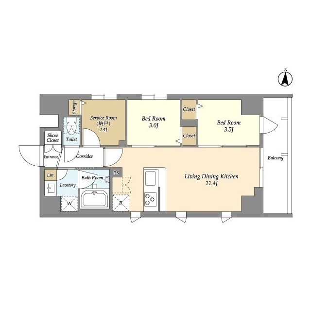 グランエール森下WESTの間取り