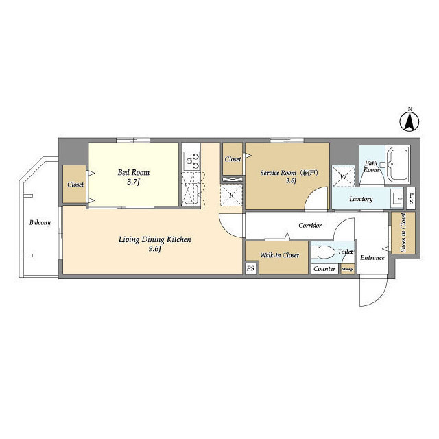 グランエール森下WESTの間取り