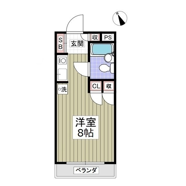 リュミエ堀之内・205号室の間取り
