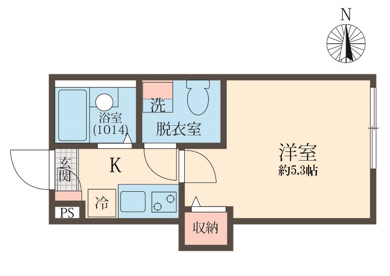 キャトル梅屋敷・402号室の間取り