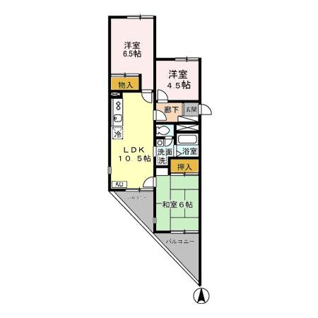 ヴューラーみつわ台 ABCDの間取り