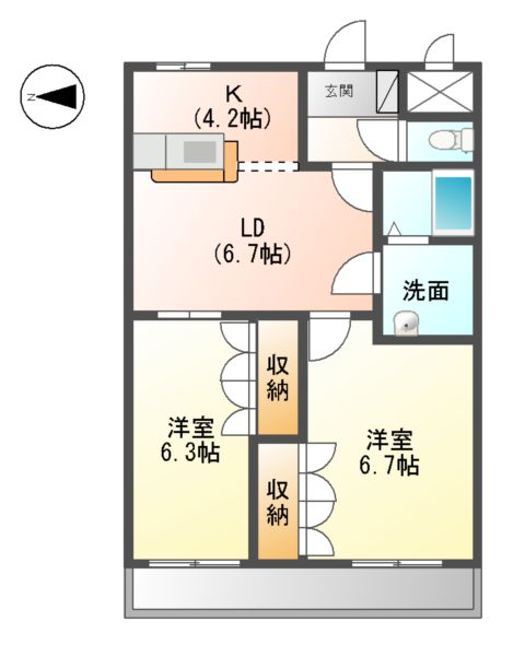F・ロッシュの間取り