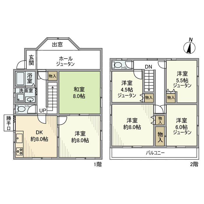 千代ケ丘戸建・1号室の間取り