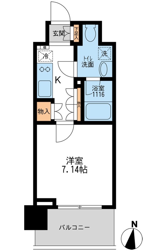 アーデン清澄白河・0803号室の間取り