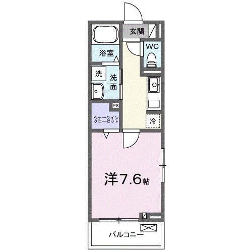 リジェ花田・02010号室の間取り