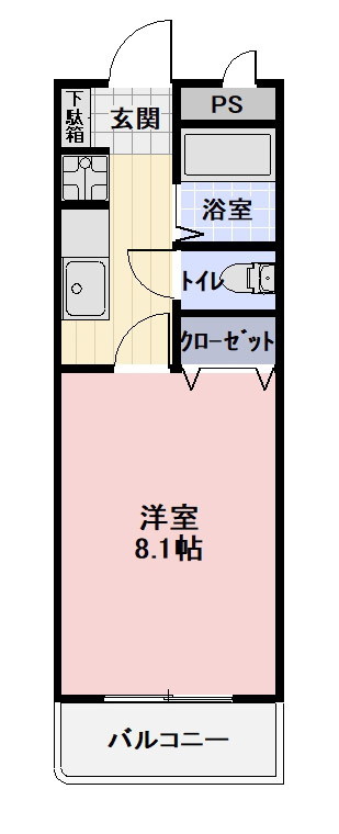 ＡＢＢＥＹ　ＲＯＡＤ・103号室の間取り