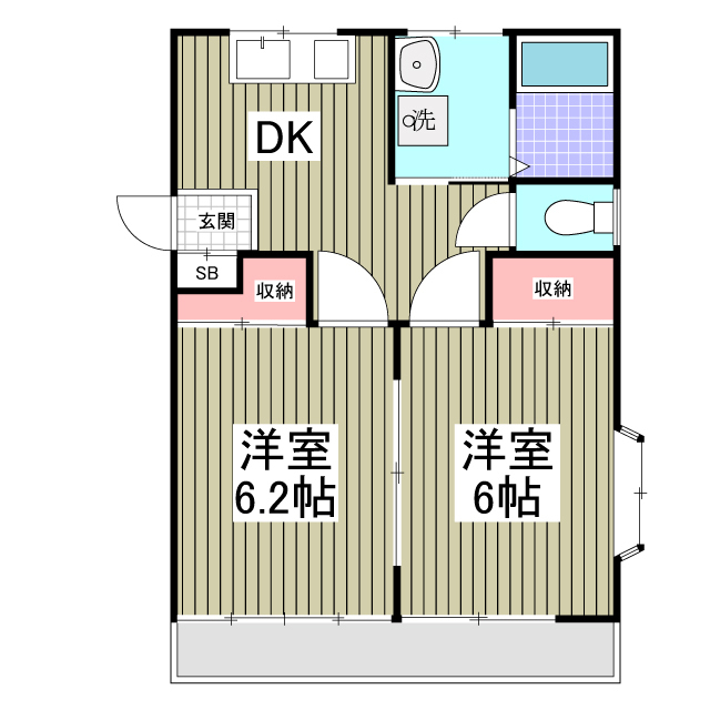 ソレアードコートBの間取り
