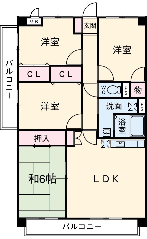 ヴィアーレマルフク南館の間取り