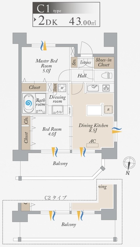オーキッドレジデンス森下・0802号室の間取り