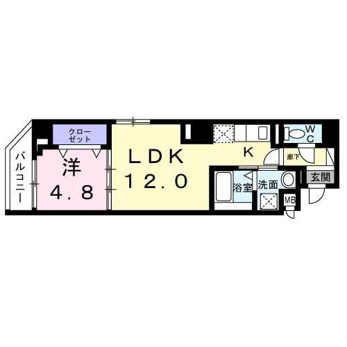 ＨＡＲＭＯＮＩＡ（ハルモニア）・01010号室の間取り