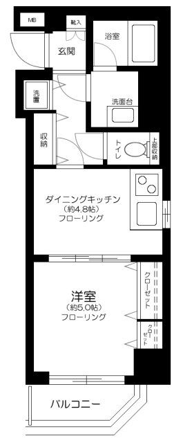 エグゼ浅草弐番館の間取り