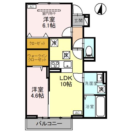 ganar・101号室の間取り