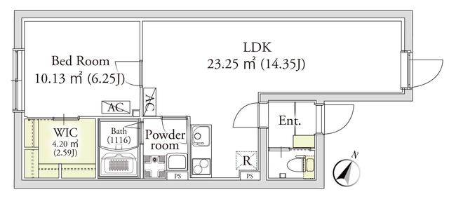 カーサフェリーチェ自由が丘・401号室の間取り