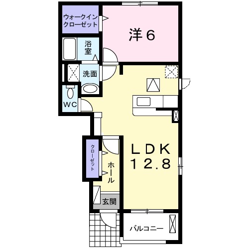 アンソレイエ Aの間取り