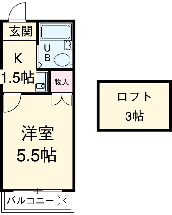 レオパレス三軒茶屋の間取り
