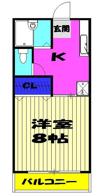 コーポ川島第6の間取り