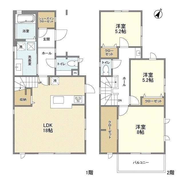 茨木市北春日丘二丁目戸建の間取り