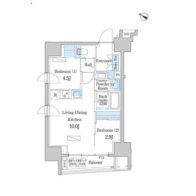デュオフラッツ日本橋水天宮の間取り