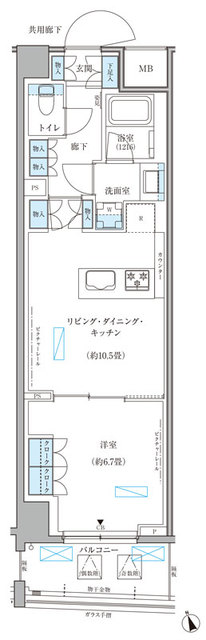 パークアクシス文京本郷・402号室の間取り