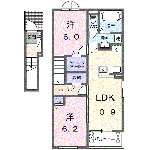 クロスサイド アパートメントⅠの間取り