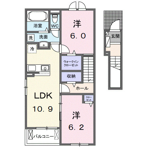 クロスサイド アパートメントⅠの間取り
