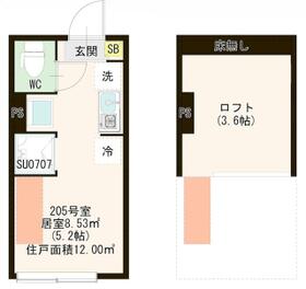 ハーモニーテラス板橋宮本町・0205号室の間取り
