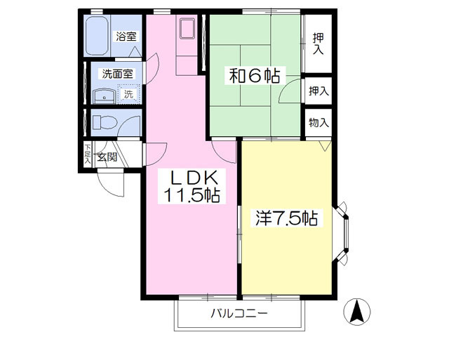 グリーンパレスAの間取り