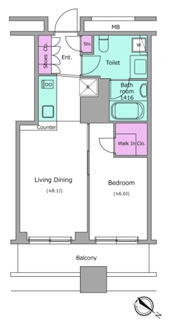 上池袋の完工年月（2009年5月）築の賃貸マンションの間取り