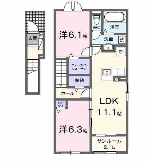 ソレイユSの間取り