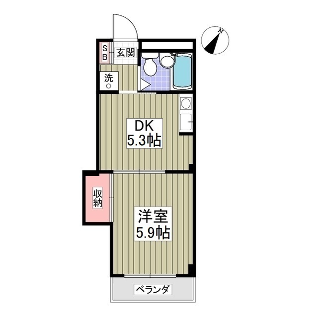 滝マンション第三春来の間取り