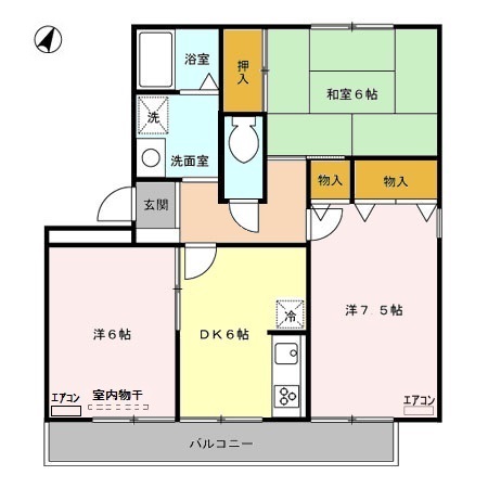 ハイカムール駒形の間取り