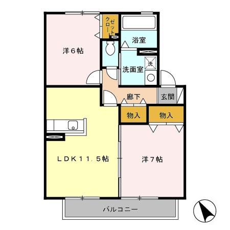 HeightsDの間取り