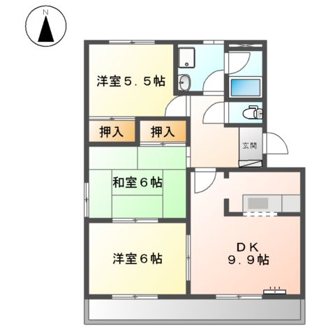 エクセレント上小田井の間取り