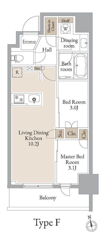 ＪＭＦレジデンス浅草橋三丁目・0506号室の間取り