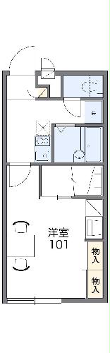 レオパレスラ　メールの間取り