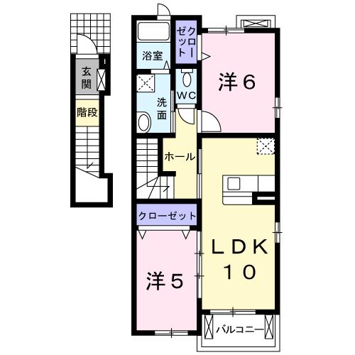 グリーン リーフⅡAの間取り